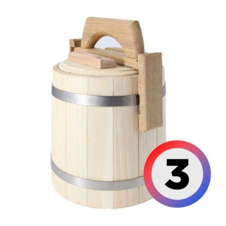 Кадка липовая 3 л. (для меда) (Лучшая цена)