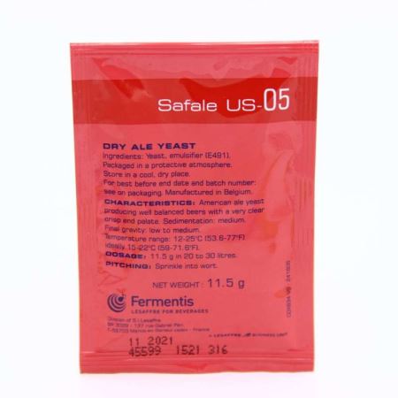 Дрожжи пивные SafAle US-05 (верхового брожения), 11,5 грамм (Лучшая цена)