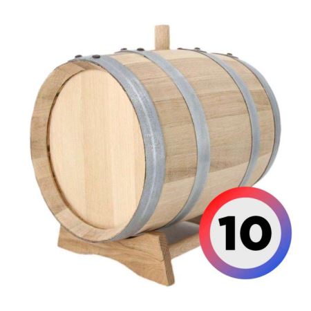 Бочка дубовая 10л (Атмосферная сушка) (Лучшая цена)
