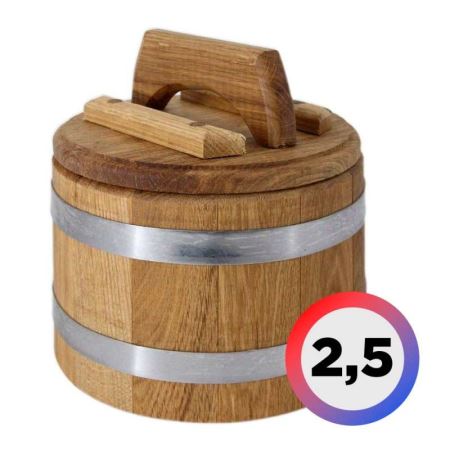 Кадка дубовая 2,5 л. (Standard) (Лучшая цена)