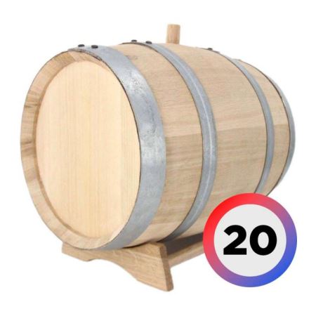 Бочка дубовая 20л (Атмосферная сушка) (Лучшая цена)