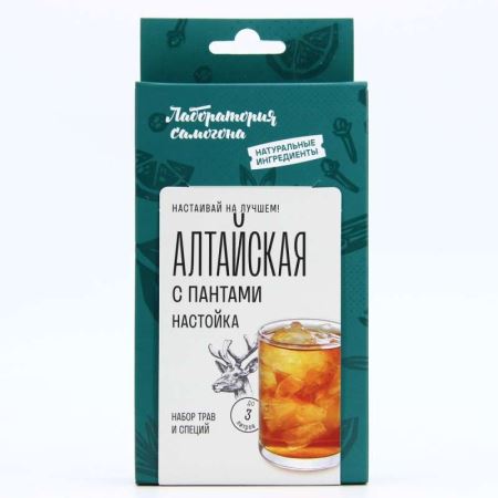 Алтайская с пантами настойка. Набор трав и специй. Box (Лучшая цена)