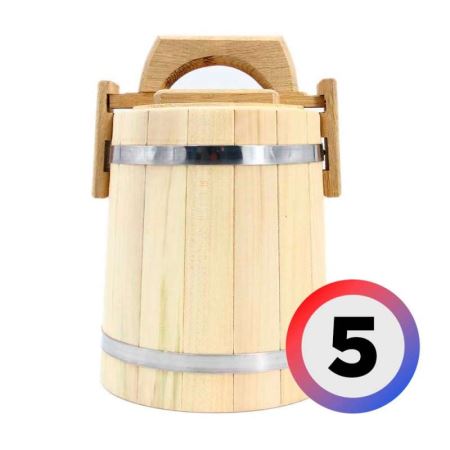 Кадка липовая 5 л. (для меда) (Лучшая цена)