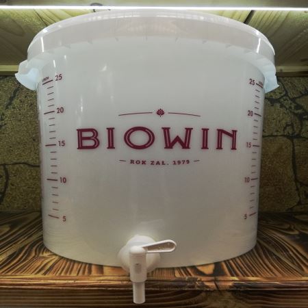 Пластиковая емкость для брожения 30л, с крышкой, надписью BIOWIN и краном EAN: 5908277701864 (Лучшая цена)