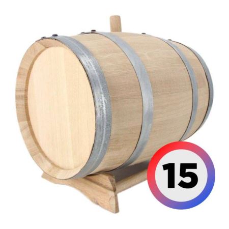 Бочка дубовая 15л (Атмосферная сушка) (Лучшая цена)